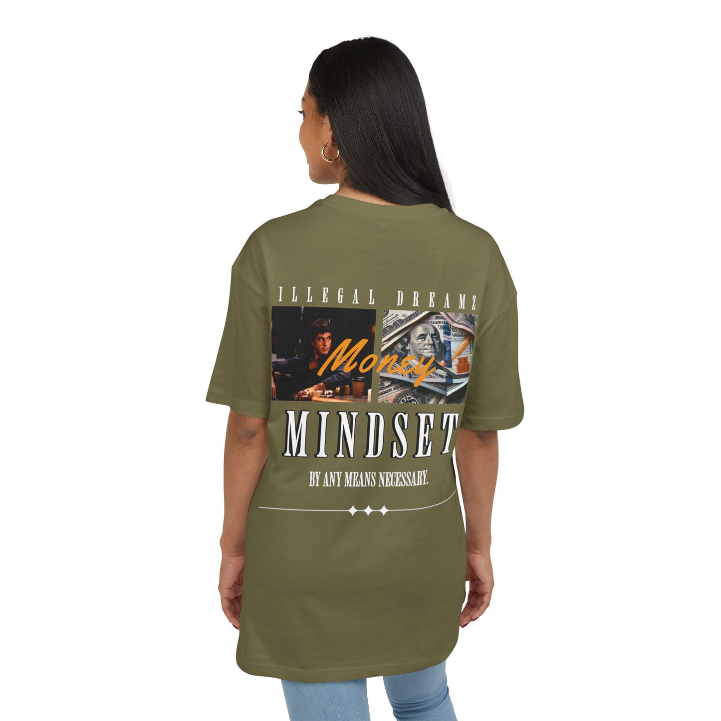 Illegal Dreamz Money Mindset - Men's Oversized Tee