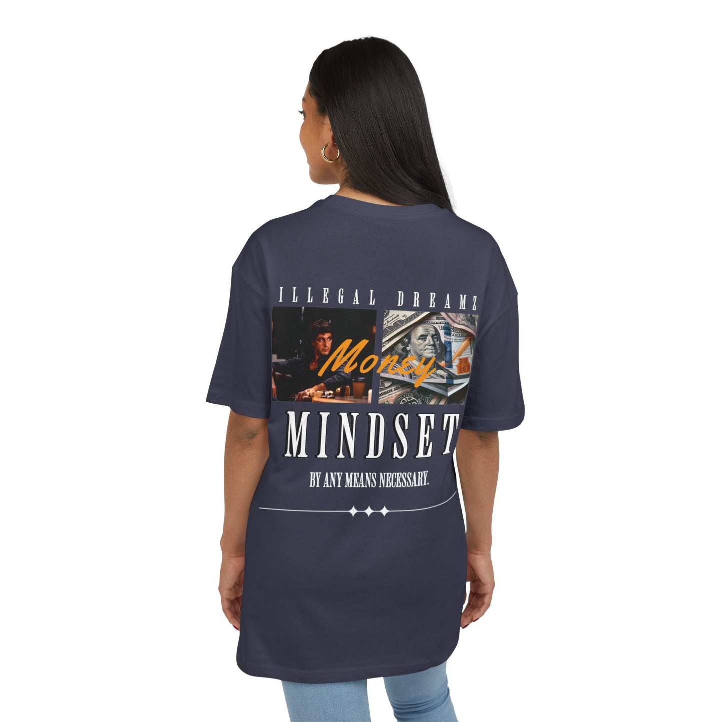 Illegal Dreamz Money Mindset - Men's Oversized Tee